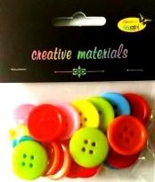 Opakowanie Guziki pastelowe kolorowe 23mm 19g ok.20szt