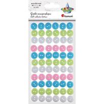 Opakowanie Guziki plastikowe samoprzylepne pastel 66szt