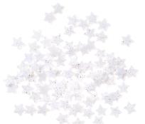 Opakowanie Gwiazdki z brokatem białe 1,1cm 96szt