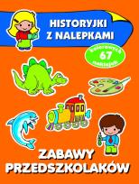 Okładka książki Historyjki z nalepkami Zabawy przedszkolaków