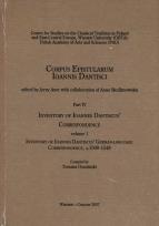 Opakowanie Inventory of Ioannes Dantiscus' Correspondence, part 4, vol. 1