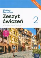 Okładka książki J.niemiecki Welttour Deutsch neu 2 LO ĆW 2024