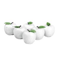 Opakowanie Jabłuszka brokatowe srebrne 6 szt