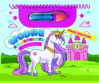 Okładka książki Jednorożce. Wodne kolorowanki. Magiczny pisak