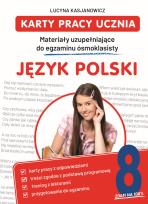 Okładka książki Język polski. Karty pracy ucznia. Materiały uzupełniające do egzaminu ósmoklasisty