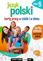 Okładka książki Język polski. Karty pracy w szkole i w domu. Klasa 5