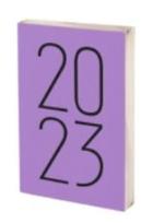 Okładka książki Kalendarz 2023 Art A5 fioletowy DNS ANTRA