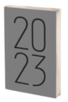 Okładka książki Kalendarz 2023 Art A5 szary DNS ANTRA