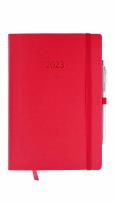 Opakowanie Kalendarz 2023 flex z gumką A5 tygodniowy czerwony V4