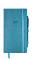 Opakowanie Kalendarz 2023 flex z gumką Dl tygodniowy niebieski V1