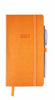 Opakowanie Kalendarz 2023 flex z gumką Dl tygodniowy pomarańczowy V6