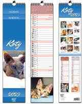 Opakowanie Kalendarz 2023 paskowy 13 planszowy Koty