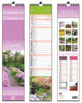 Opakowanie Kalendarz 2023 paskowy 13 planszowy Ogrody