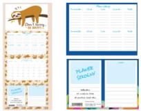 Opakowanie Kalendarz 2024/2025 szkolny trójdzielny Leniwiec