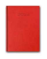 Opakowanie Kalendarz 2024 21D A5 CZERWONY KSIĄŻKOWY