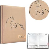 Opakowanie Kalendarz 2024 A5 dzienny sb/nd osobno Koń Beż