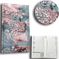 Opakowanie Kalendarz 2024 A6 tygodniowy paisley szare