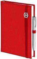 Opakowanie Kalendarz 2024 B5 Dzienny Cross czerwony