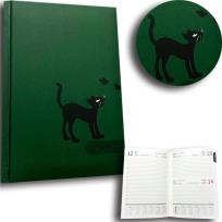 Opakowanie Kalendarz 2024 B6 dzienny sb/nd razem kot zieleń