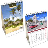 Opakowanie Kalendarz 2024 biurkowy pion mały Podróże