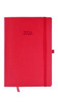 Opakowanie Kalendarz 2024 flex A5 dzienny V4 czerwony