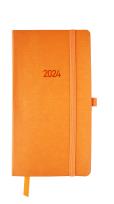 Opakowanie Kalendarz 2024 flex z gumką Dl tygodniowy V6 pomarańczowy