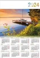 Opakowanie Kalendarz 2024 jednoplanszowy Łódka (10szt)
