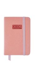 Opakowanie Kalendarz 2024 kieszonkowy lux z gumką kieszonkowy V6 różowy