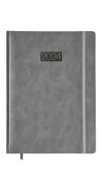 Opakowanie Kalendarz 2024 lux z gumką  A4 tygodniowy V4 szary