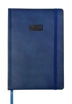 Opakowanie Kalendarz 2024 lux z gumką A5 tygodniowy  V2 granatowy