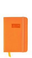 Opakowanie Kalendarz 2024  lux z gumką  kieszonkowy V4 pomarańczowy