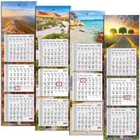 Opakowanie Kalendarz 2024 ścienny trójdzielny wąski płaski