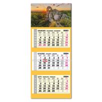 Opakowanie Kalendarz 2024 trójdzielny LUX wypukły Góry