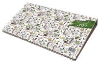 Okładka książki Kalendarz 2024 tygodniowy leżący na podstawce