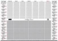 Okładka książki Kalendarz 2025/2026 A2 biurkowy Biuwar z listwą