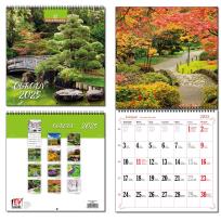Opakowanie Kalendarz 2025 30x60 13 planszowy Ogrody