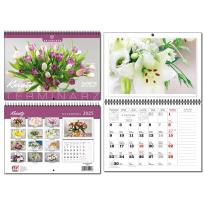 Opakowanie Kalendarz 2025 A4 terminarz 13 plansz Kwiaty