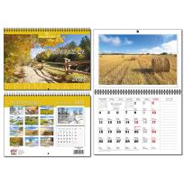 Opakowanie Kalendarz 2025 A4 terminarz 13 plansz PL Pejzaże