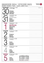 Okładka książki Kalendarz 2025 A5 biurkowy tygodniowy MIX