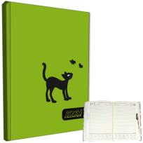 Opakowanie Kalendarz 2025 A5 dzienny sb/nd osobno Kot Zieleń