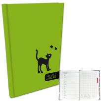 Opakowanie Kalendarz 2025 A5 tygodniowy Kot w zieleni