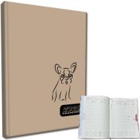 Opakowanie Kalendarz 2025 A5 tygodniowy rozkładówka buldog