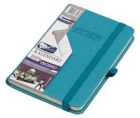 Opakowanie Kalendarz 2025 A6 tyg. Techno turkusowy ELEFANT