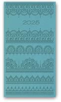 Okładka książki Kalendarz 2025 A6 tyg vivella relief TURKUSOWY