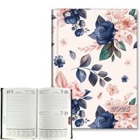 Opakowanie Kalendarz 2025 B6 dzienny Niebieskie róże