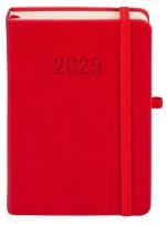 Okładka książki Kalendarz 2025 B6 Memofix DNS czerwony
