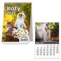 Opakowanie Kalendarz 2025 Biurkowy pionowy Koty miesięczny