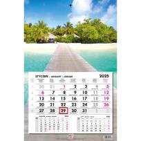 Opakowanie Kalendarz 2025 jednodzielny główka płaska Malediwy