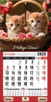 Okładka książki Kalendarz 2025 jednodzielny mini z mag. Kotki