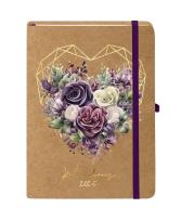 Okładka książki Kalendarz 2025 Kraft Serce A5 TNS